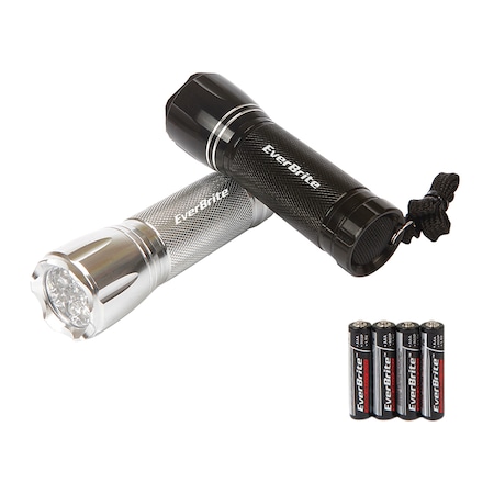 Prime-Line 9 LED Aluminum Flashlight Set Single Pack E000001